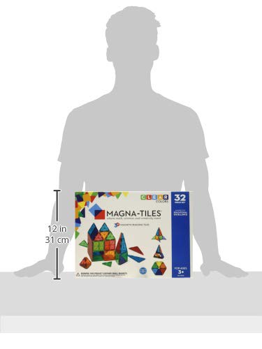 Magna-Tiles 32-Piece Clear Colors Set