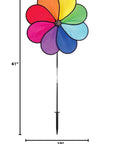 Rainbow Dazy 8-Petal 19" Garden Spinner