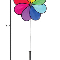 Rainbow Dazy 8-Petal 19" Garden Spinner