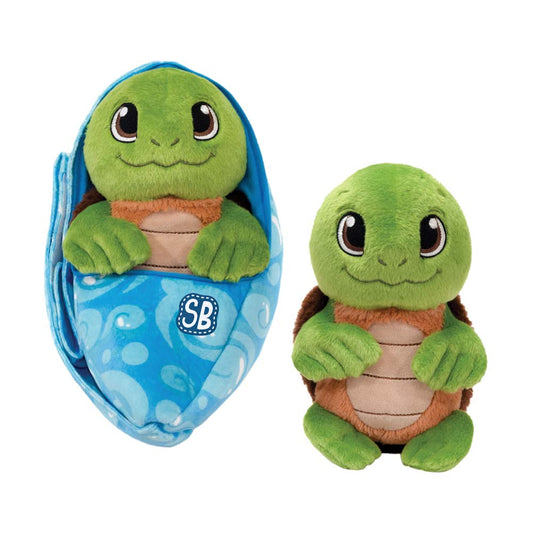 9.5" Swaddle Babies - Cuddle Turtle