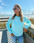 Outer Banks Applique Arch Crewneck - Teal