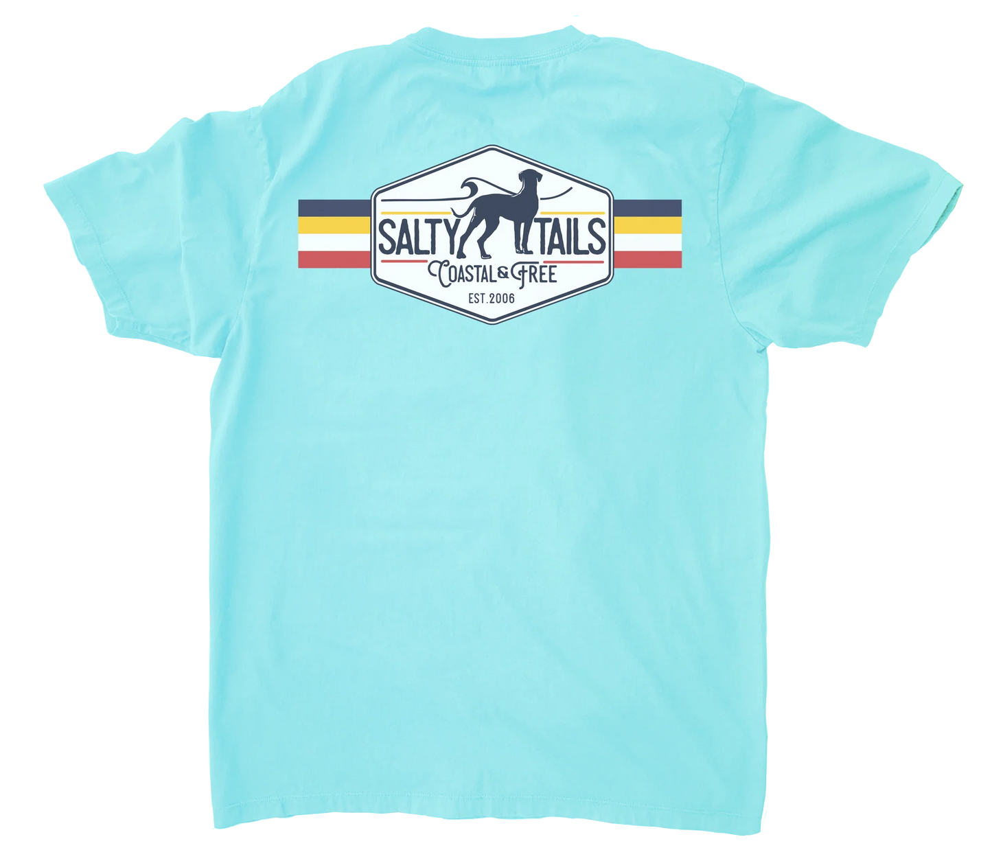 Salty Tails NC Stripe SS Tee - L
