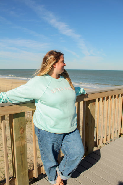 Outer Banks Applique Arch Crewneck - Teal