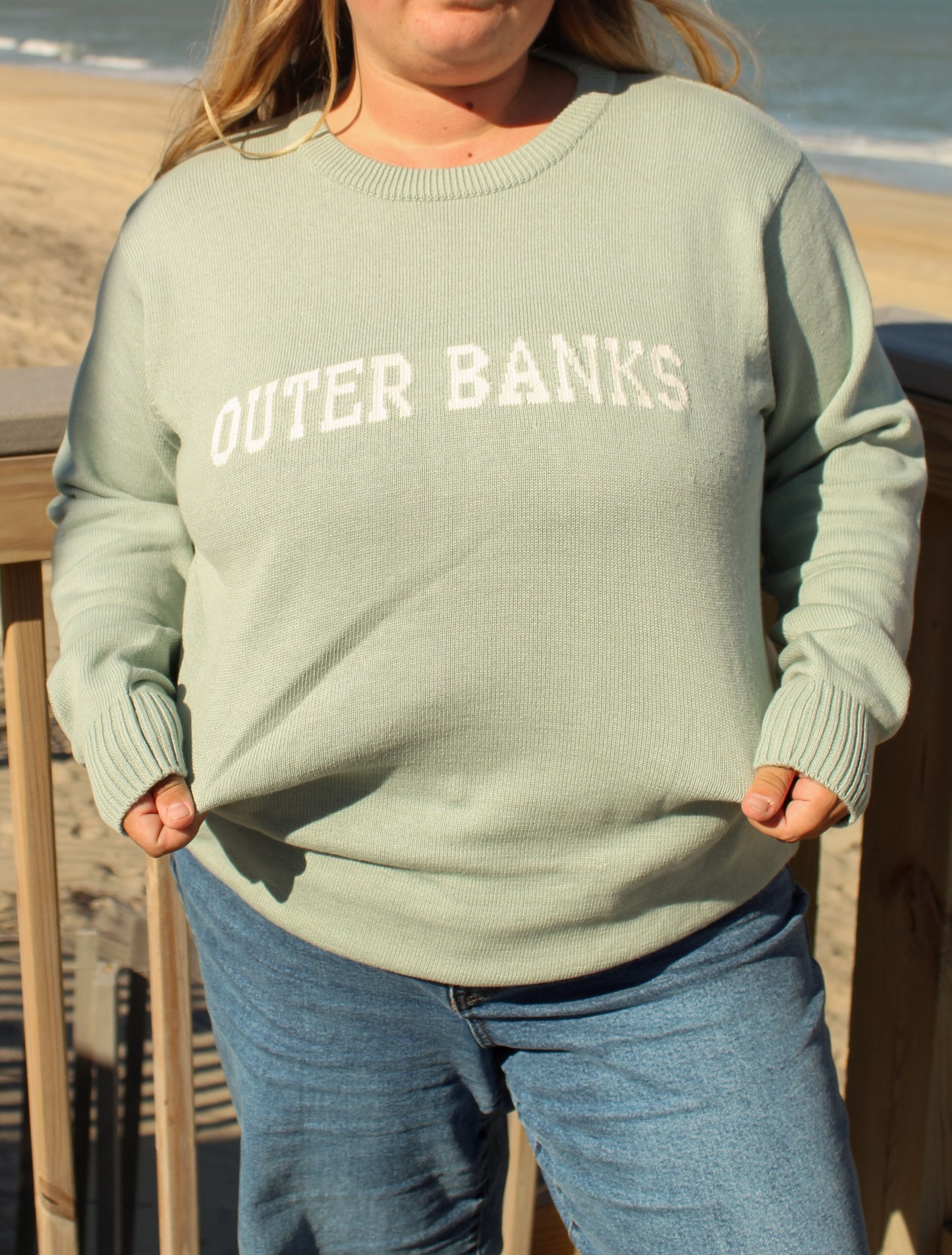 Outer Banks Sweater - Stonewash Green