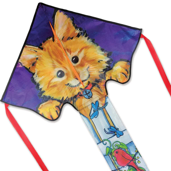 Large Easy Flyer Kite - Kitten on a Fence