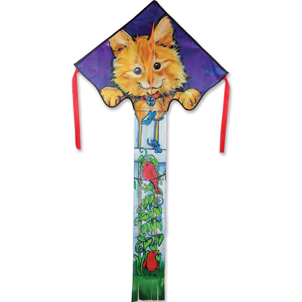 Large Easy Flyer Kite - Kitten on a Fence