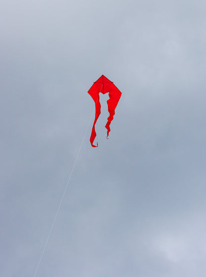 HQ 6.5 Foot Red Pyro Delta Kite