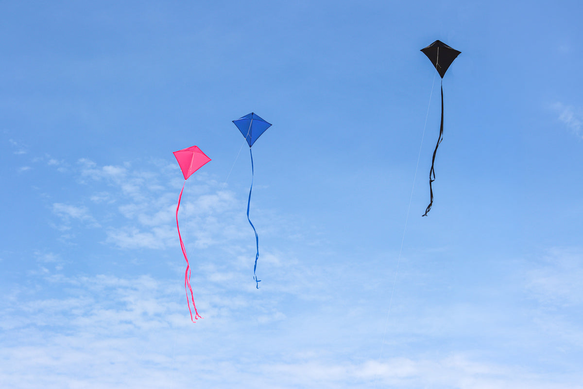 30" Solid Diamond Kite - Black