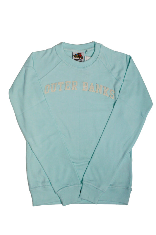 Outer Banks Applique Arch Crewneck - Teal