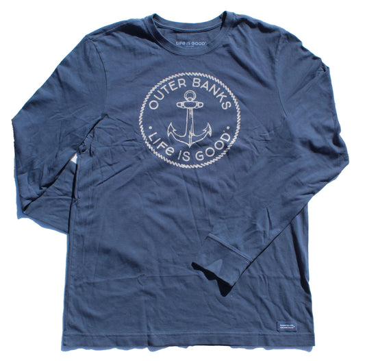 Life is Good - Outer Banks ROPE ANCHOR Men's Long Sleeve