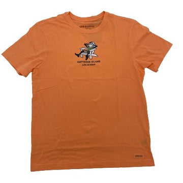 Life Is Good - Outer Banks Hatteras Island Jake Adirondack Short Sleeve T-Shirt