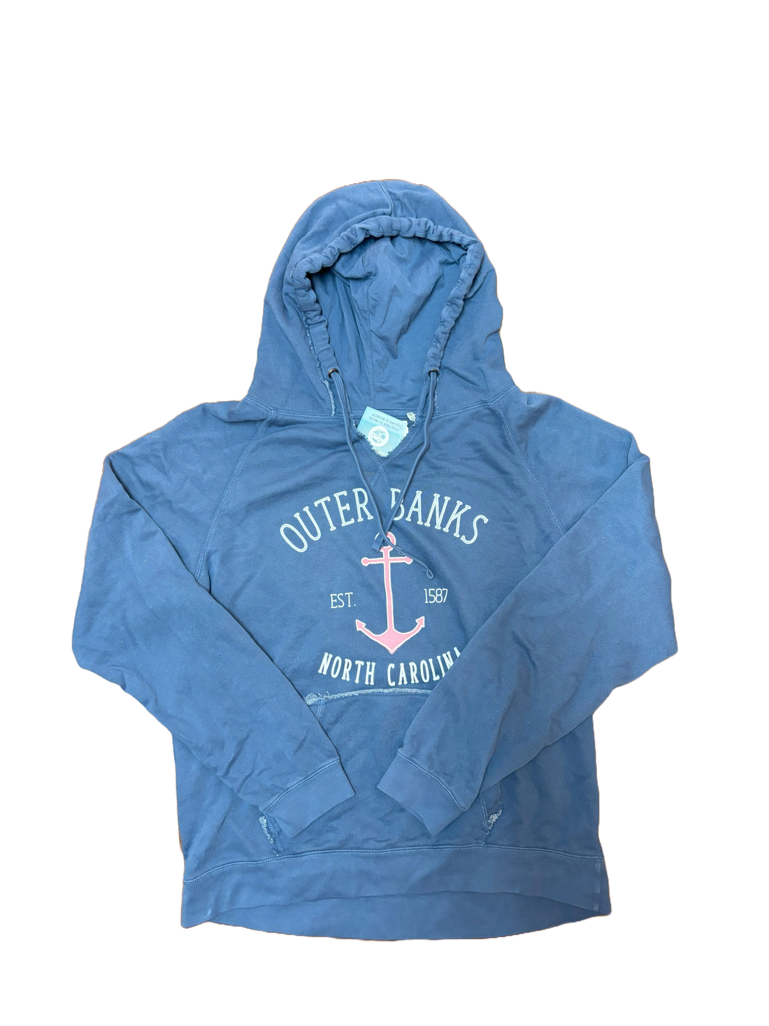 Outer Banks Pink Anchor V-Neck Hooded Sweatshirt