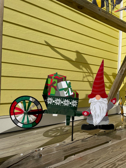 Christmas Gnome and Wheelbarrow Spinner