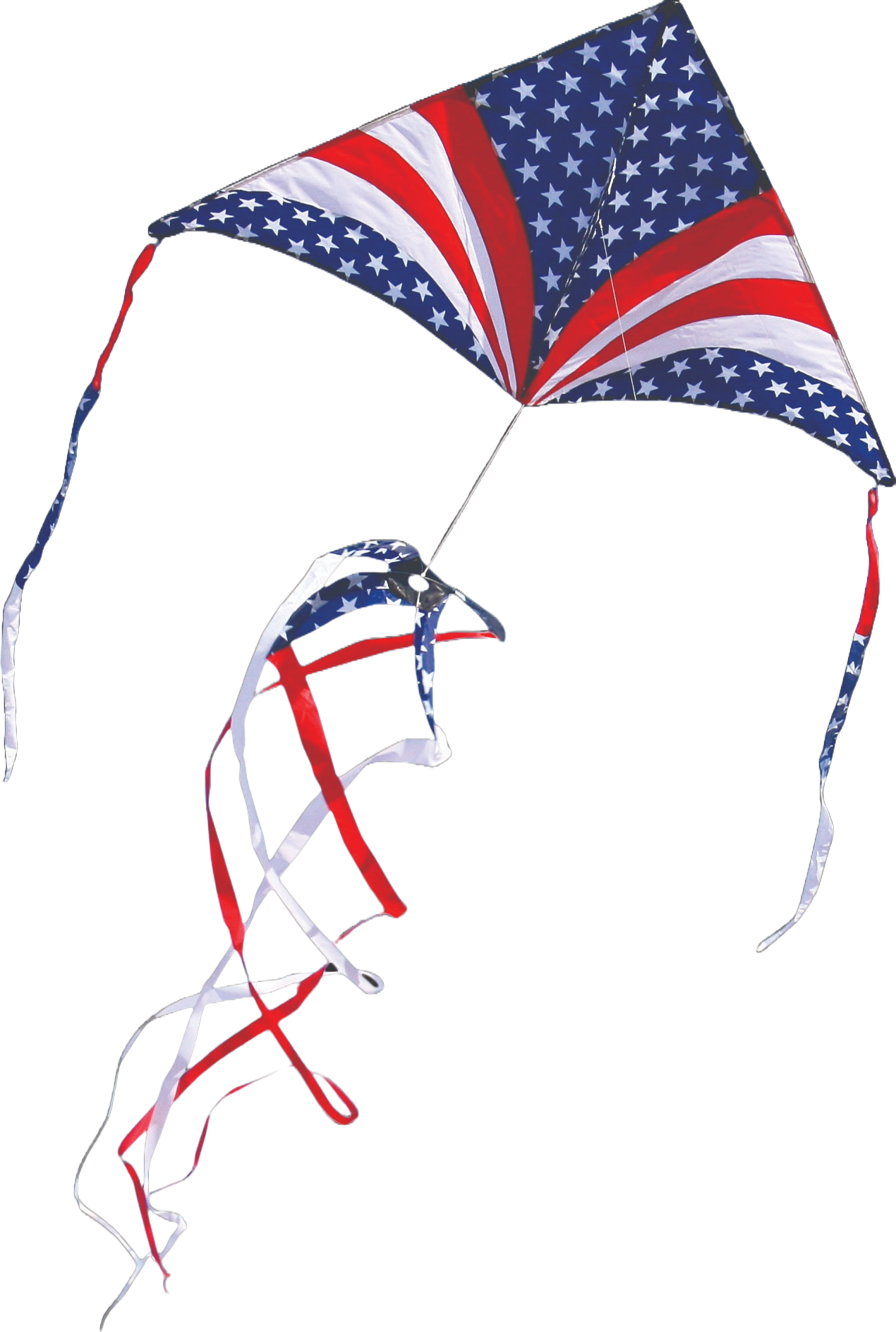 6.5 Foot Festive Sky Delta Kite Package - PATRIOTIC