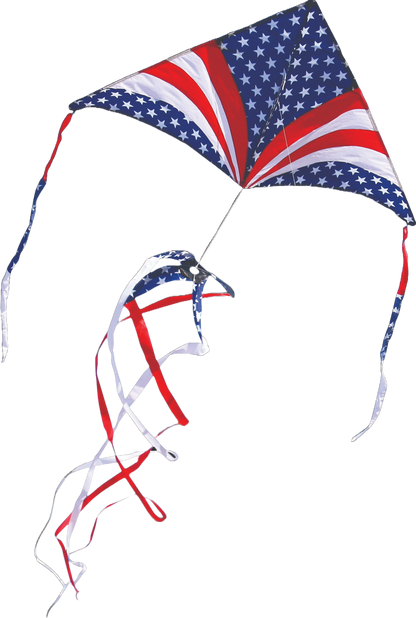 6.5 Foot Festive Sky Delta Kite Package - PATRIOTIC