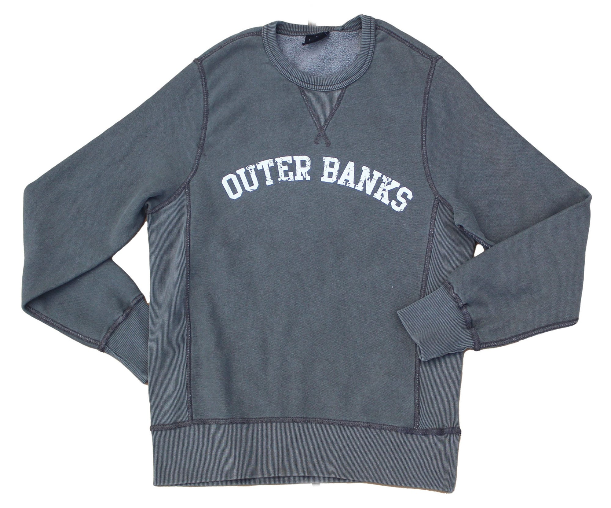 OBX CHARCOAL HW RAGLAN CREW