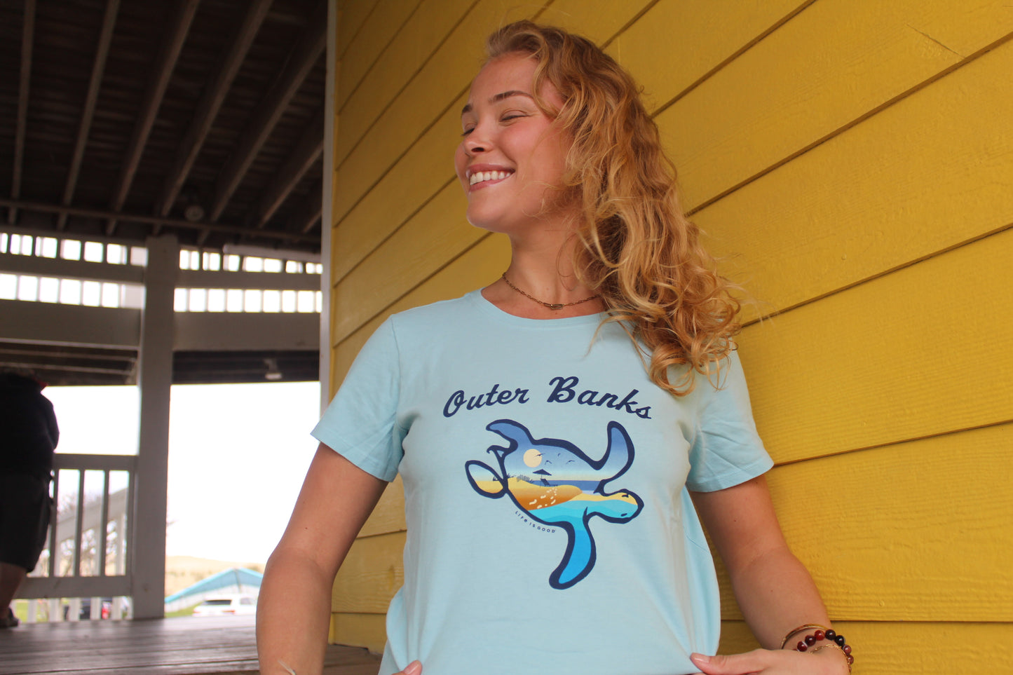Life is Good - Outer Banks Blue Turtlescape T-Shirt