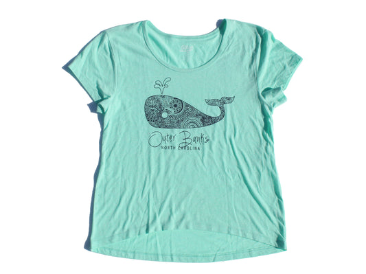 Women's Outer Banks Whale Short Sleeve Tee