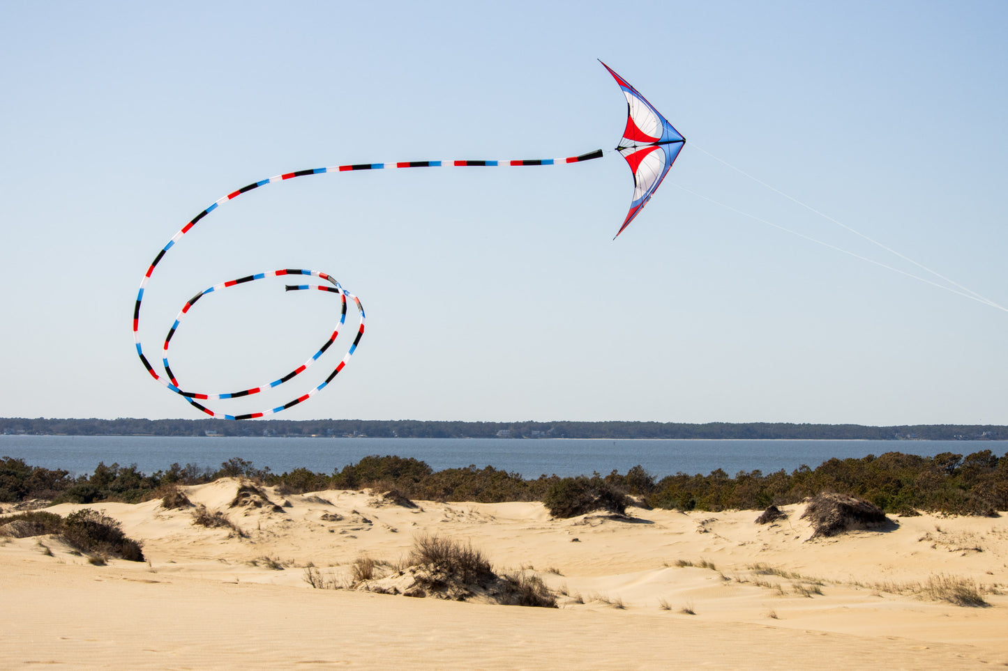 KHK Exclusive Prism Quantum 2.0 Stunt Kite - Red White & Blue