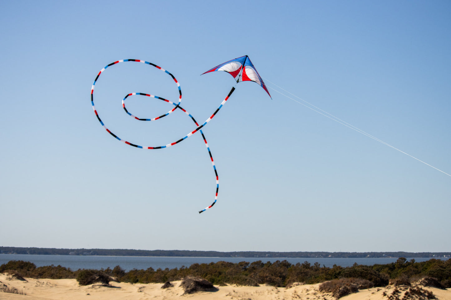 KHK Exclusive Prism Quantum 2.0 Stunt Kite - Red White & Blue