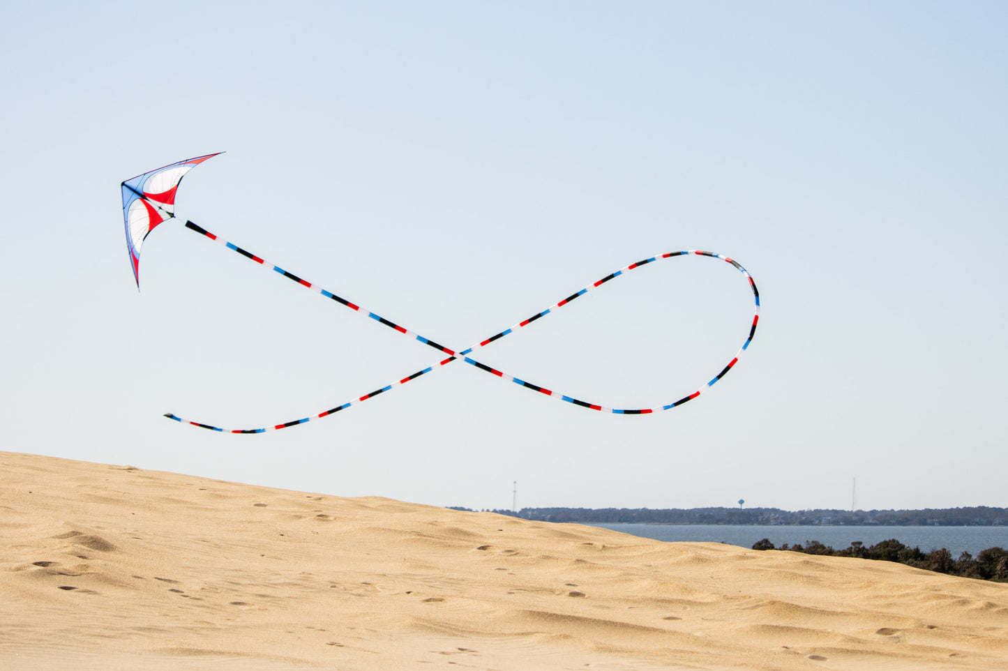 KHK Exclusive Prism Quantum 2.0 Stunt Kite - Red White & Blue