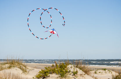 KHK Exclusive Prism 75' Tube Tail - Red White & Blue Stripes