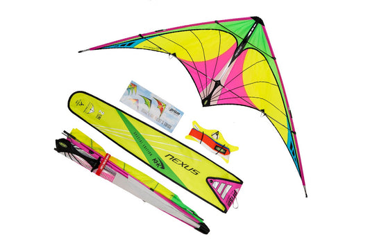 KHK Exclusive Prism Nexus 2.0 Dual Line Stunt Kite - LK Neon