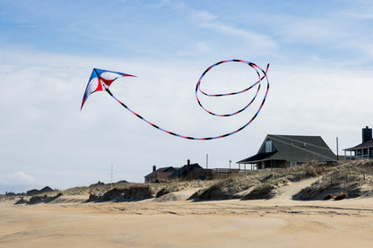 KHK Exclusive Prism 75' Tube Tail - Red White & Blue Gradient