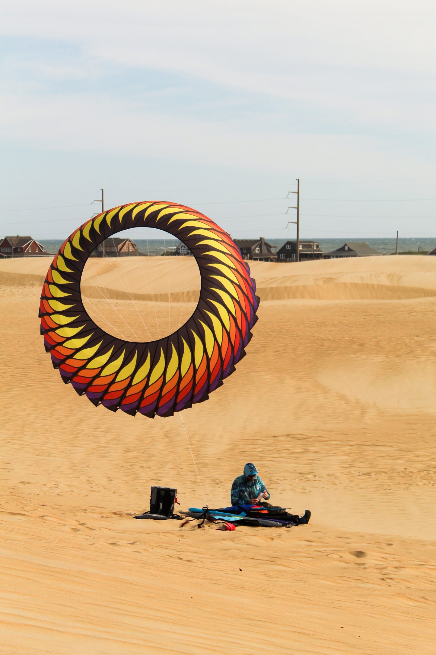 6.5ft Spinning Bol by Spiderkites - Red
