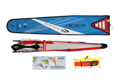 KHK Exclusive Prism Nexus 2.0 Dual Line Stunt Kite - Red White & Blue