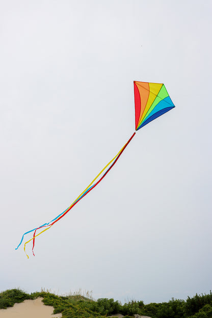 Classic Rainbow 30 Inch Diamond Kite