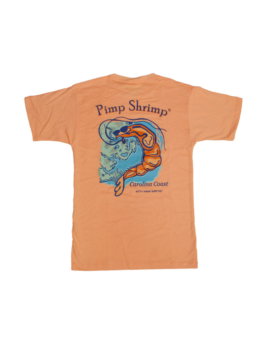 KHSC x Pimp Shrimp - Carolina Coast Pocket T-Shirt - Peach Fuzz