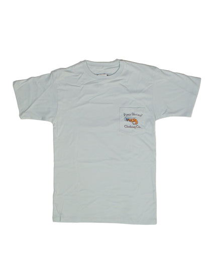 KHSC x Pimp Shrimp - Carolina Coast Pocket T-Shirt - Morning Mist
