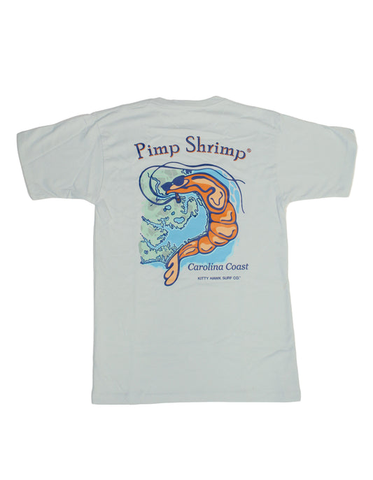 KHSC x Pimp Shrimp - Carolina Coast Pocket T-Shirt - Morning Mist