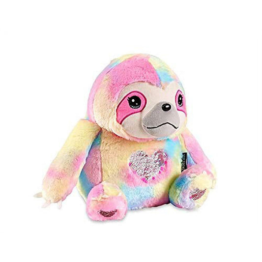 TOP TRENZ Colorful Sloth Plush with Reversible Sequin Heart