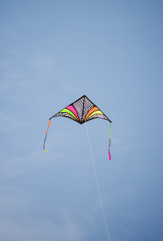 6.5 Foot Festive Sky Delta Kite Package - Neon Flash