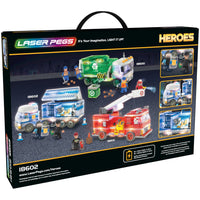 Laser Pegs Mobile Police Unit Light Up Building Kit (300Piece)