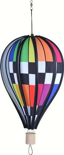 18" Hot Air Balloon - Checkered Rainbow