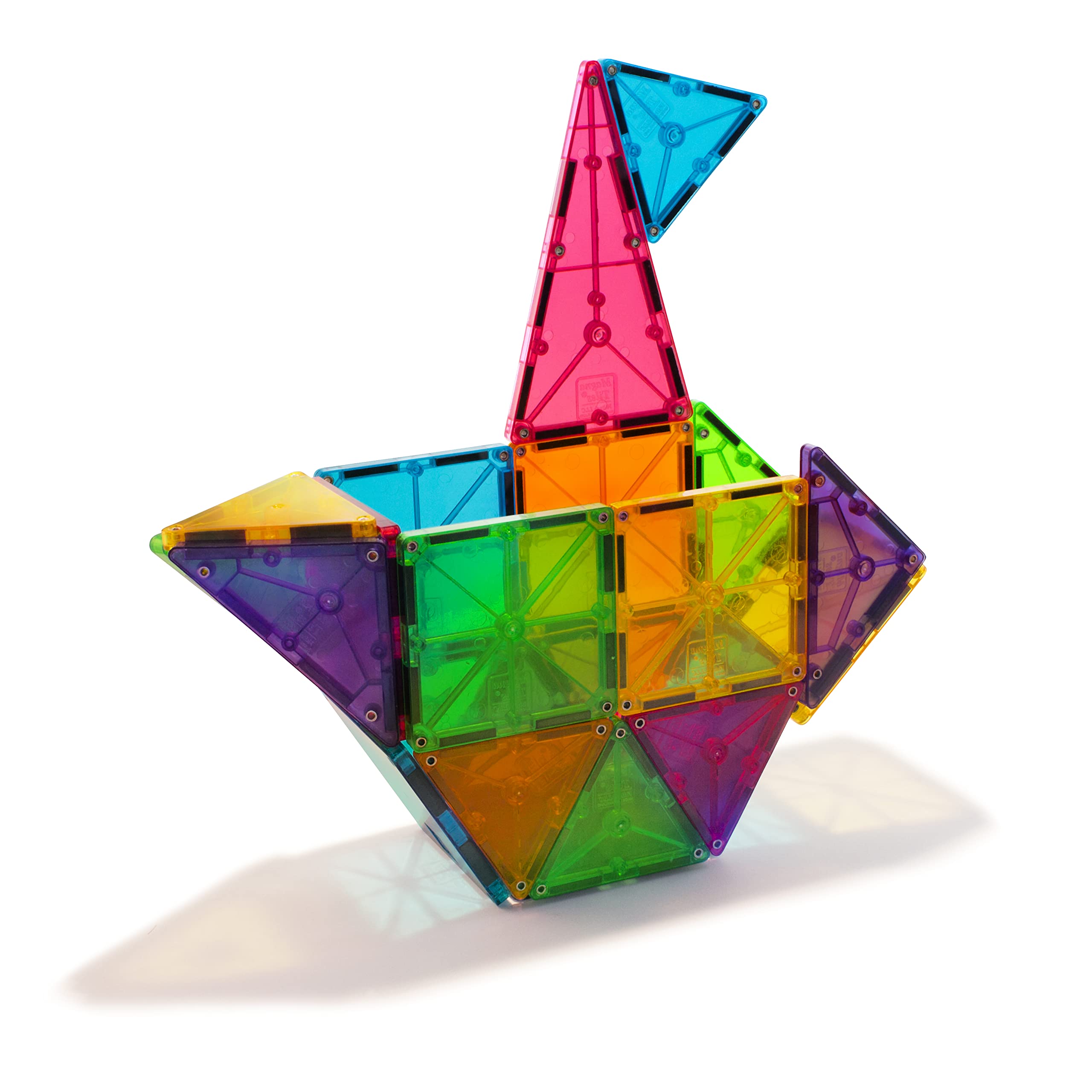 マグナタイルズ 200ピース Magna-Tiles CLEAR COLORS Magna Tiles Clear Colors Building Tiles – HUZZAH! Toys