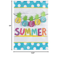 Evergreen Hello Summer Pineapple Banner Garden Burlap Flag