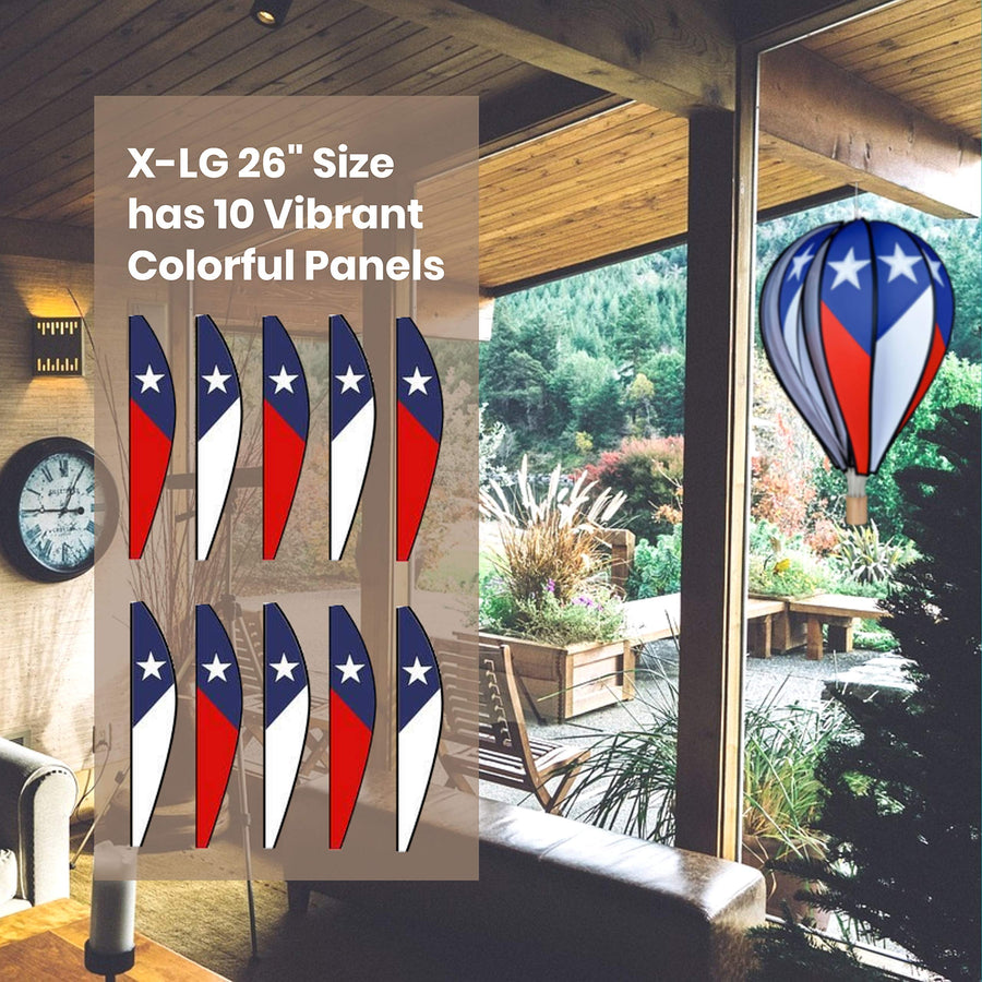 26" Hot Air Balloon Wind Spinner - Patriotic