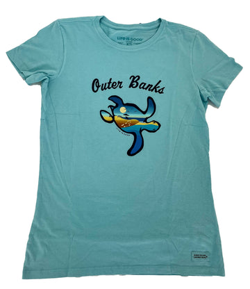 Life is Good - Outer Banks Blue Turtlescape T-Shirt