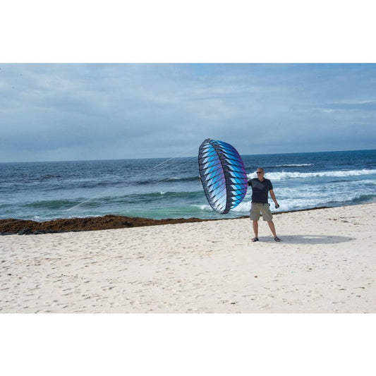 6.5ft Spinning Bol by Spiderkites - Blue