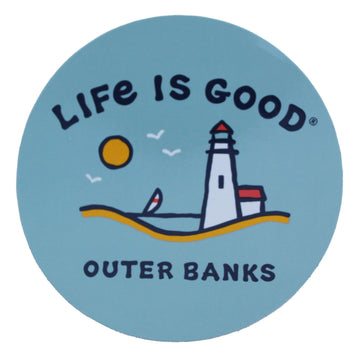 Life is Good Outer Banks Lighthouse Walk Sticker