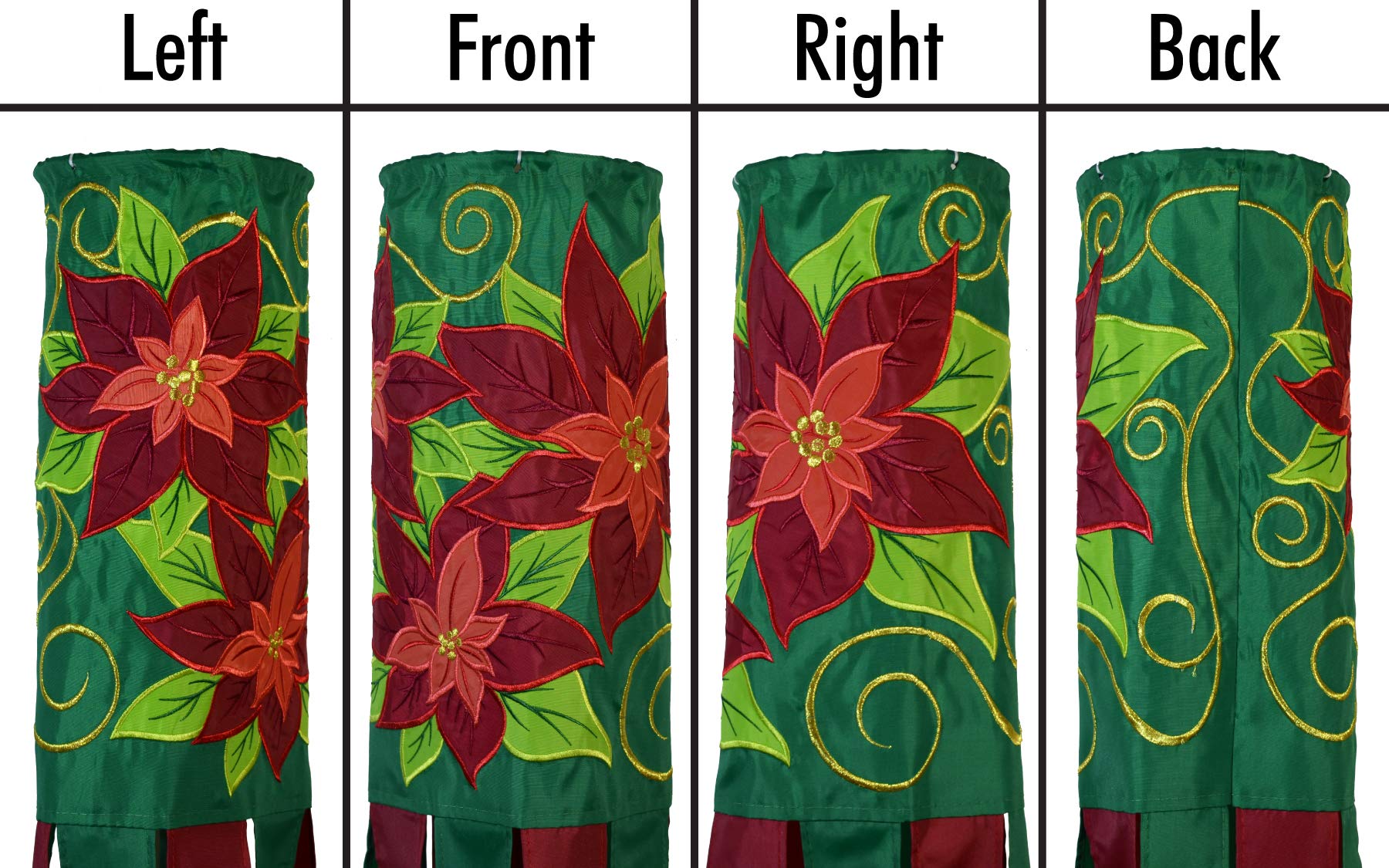 In the Breeze - Poinsettia Holiday Windsock