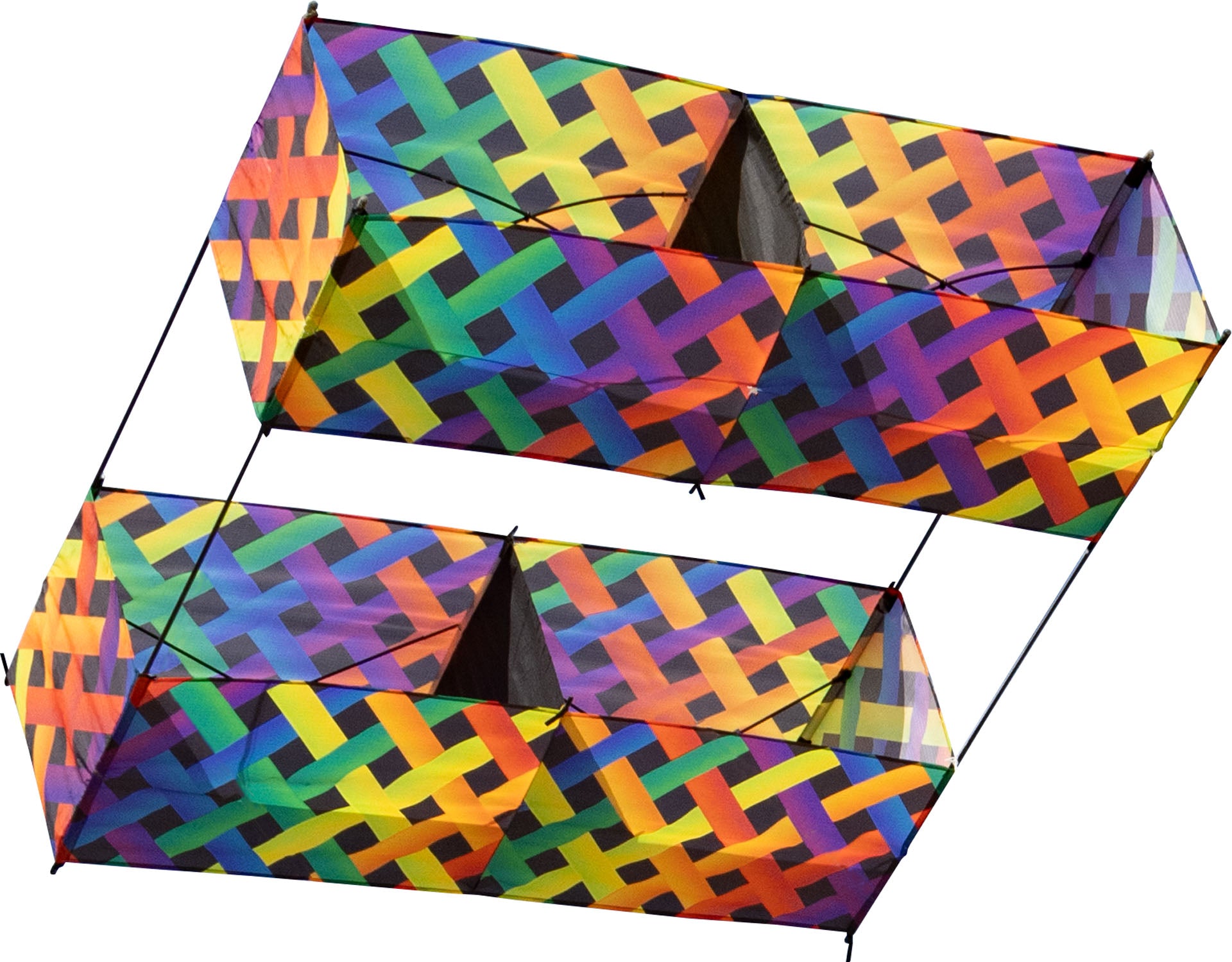 Hargrave Rainbow Mesh Print Box Kite – Kitty Hawk Kites
