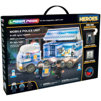 Laser Pegs Mobile Police Unit Light Up Building Kit (300Piece)