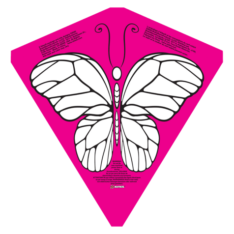 Color-Me-Kite Diamond Butterfly