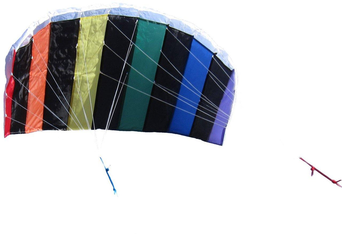 50" Airfoil Stunt Kite - Dark Rainbow