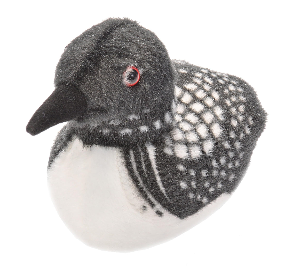 Wild Republic Audubon Birds Common Loon Plush with Authentic Bird Sound, Stuffed Animal, Bird Toys for Kids & Birders